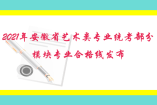 2021年安徽省藝術(shù)類專業(yè)統(tǒng)考部分模塊專業(yè)合格線發(fā)布