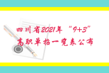 四川省2021年“9+3”高職單招一覽表公布！