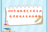 2021年安徽省藝術類專業統考模塊五專業合格線發布