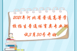 2021年河北省普通高等學校招生普通體育類專業測試3月30號